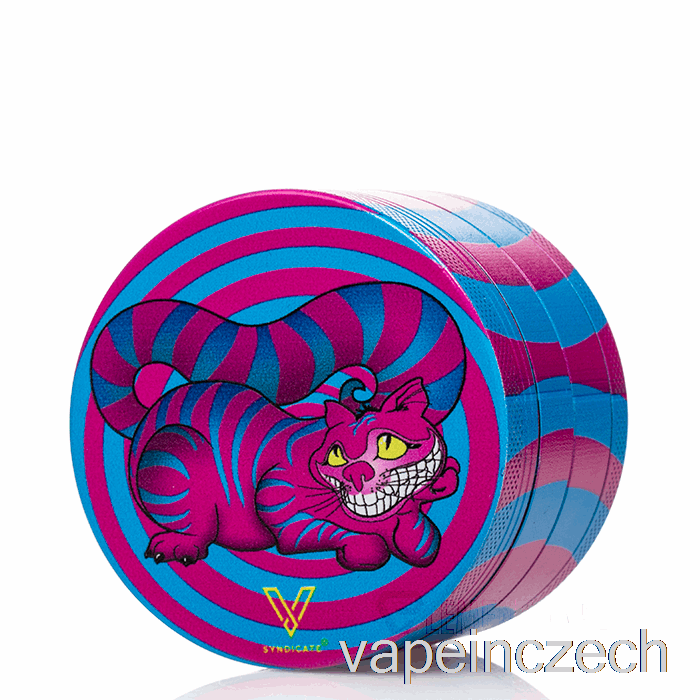 V Syndicate 2,5palcový 4dílný Sharpshred 360o Grinder Seshigher Cat Vape Pero